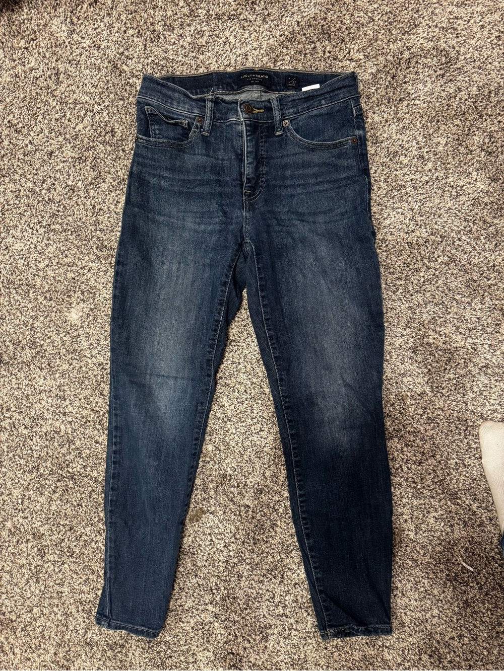 Lucky Brand Women's Skinny Jeans in Dark Blue Wash